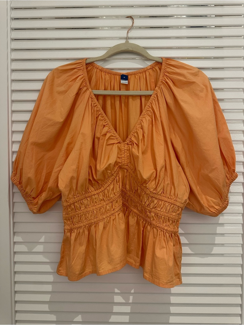 Old Navy Smocked V-Neck Peplum Top